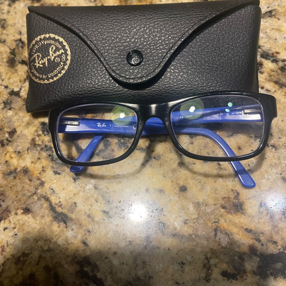 Ray-Ban Black and Blue Glasses